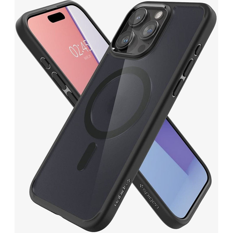 Чохол Spigen для Apple iPhone 15 Pro Ultra Hybrid MagFit, Frost Black