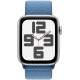 Смартгодинник Apple Watch SE GPS 44mm Silver Aluminium Case with Winter Blue Sport Loop